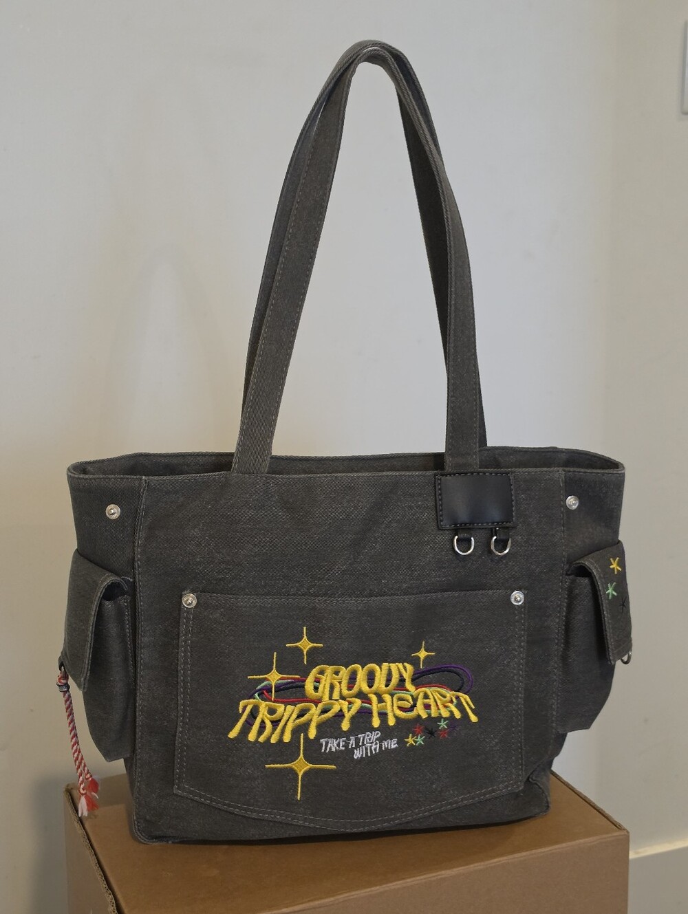 Groovy Trippy Heart Tote